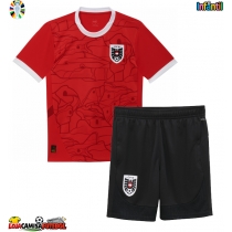 Camisa de Futebol Áustria Equipamento Principal Infantil Europeu 2024 Manga Curta (+ Calças curtas)